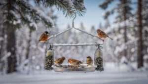 Ein simpler Kleiderbügel rettet Wildvögel durch den härtesten Winter