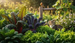 Gemüsegarten: Diese in die Erde gesteckten Abdeckungen, um die sich Gärtner reißen, um Katzen und Vögel fernzuhalten (ohne Produkte)