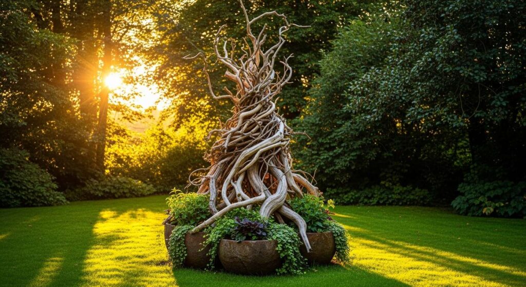 Extravagante Gartendeko: So werden Ihre Kübel mit Zweigen zum Design-Highlight