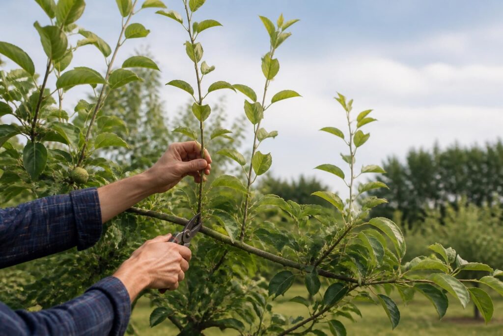 Apfelbaum im Sommer auslichten: Welche steilen Triebe jetzt wegdürfen und welche unbedingt bleiben
