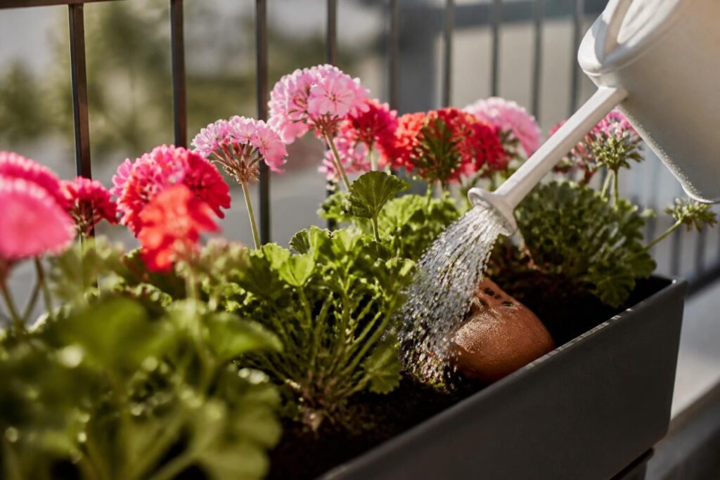 Blumenkästen trocknen täglich aus: Dieser einfache Gießtrick spart Wasser und schützt Balkonpflanzen