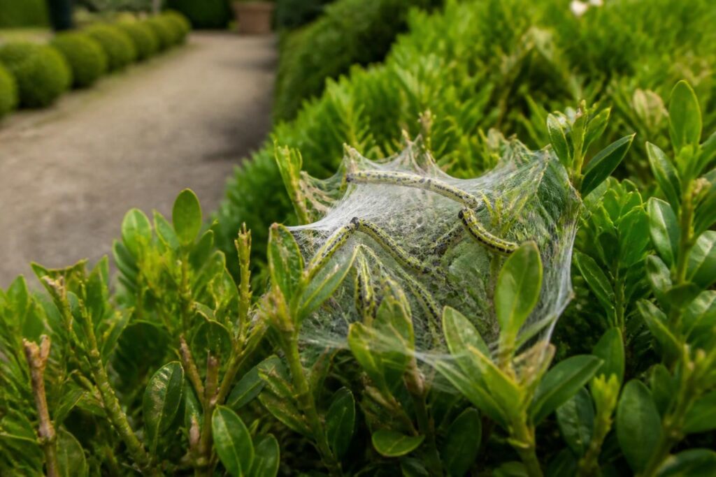 Buchsbaumzünsler im Juli: Wer dieses unscheinbare Gespinst übersieht, riskiert innerhalb weniger Tage eine kahle Hecke