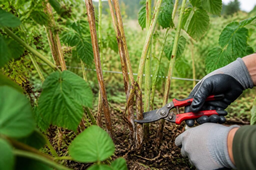 Himbeerruten nach der Ernte schneiden: Dieser Unterschied zwischen alten und jungen Trieben ist entscheidend