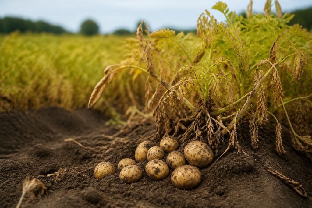 Kartoffelkraut wird gelb und trocken: So erkennen Sie, ob unter der Erde bereits geerntet werden kann