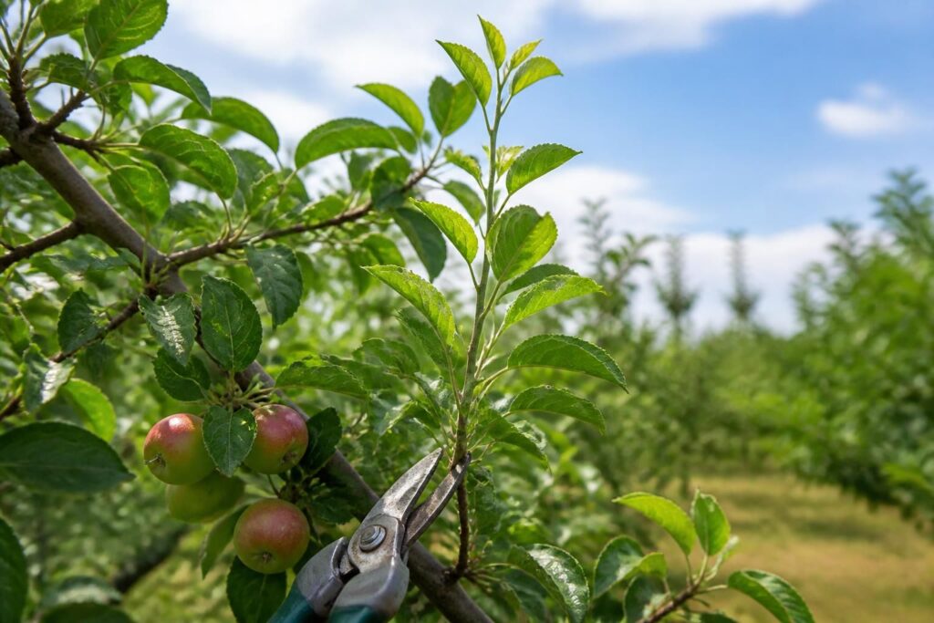 Obstbäume im Juli schneiden: Warum der Sommerschnitt bei Wassertrieben oft besser wirkt als der Winterschnitt