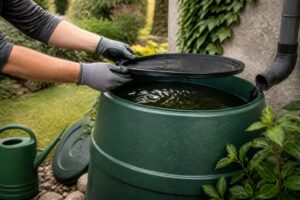 Regentonne nach der Hitze kontrollieren: So verhindern Sie Mücken, Geruch und grünes Wasser gleichzeitig