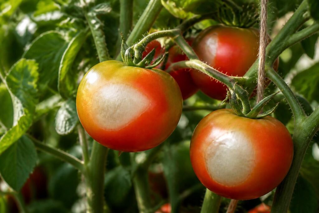 Weiße Flecken auf Tomatenfrüchten: Warum Sonnenbrand im Garten gerade jetzt häufiger auftritt