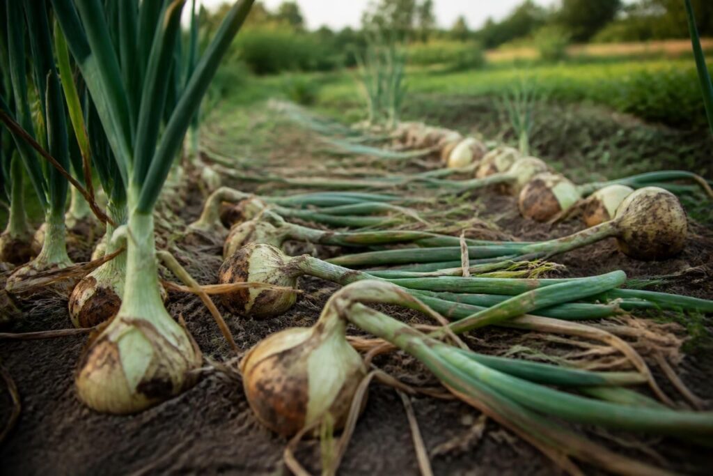 Zwiebeln umknicken oder nicht? Gartenprofis erklären, was kurz vor der Ernte wirklich sinnvoll ist
